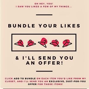 Add “liked“ ❤️ items & Bundle! Receive a personal DISCOUNT & 1 Shipping fee!
